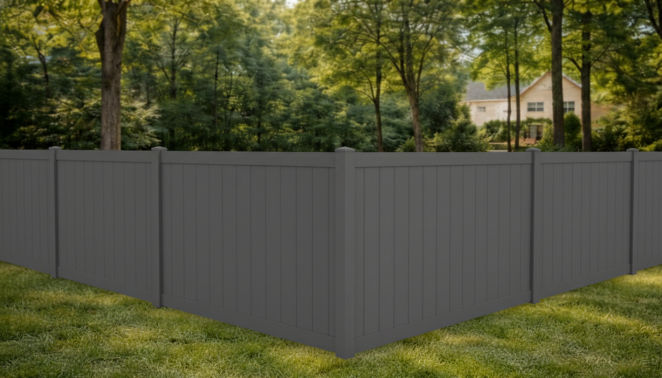 Full privacy vinyl fence option in Emerson GA for low maintenance backyard screening