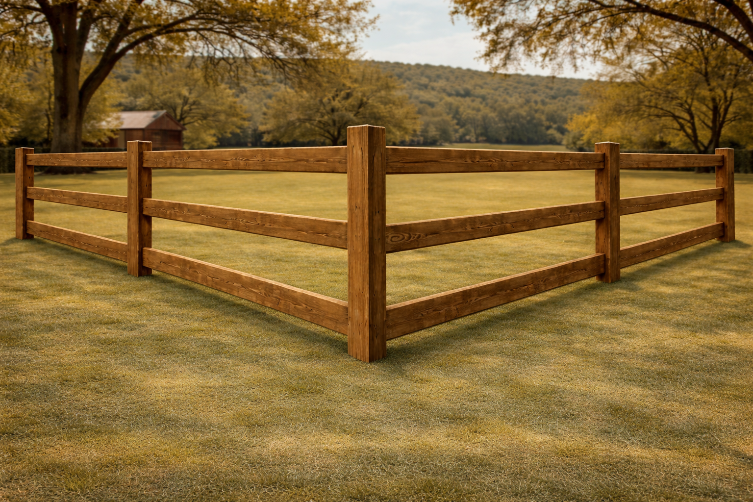Post and rail with wire fencing for Ball Ground acreage