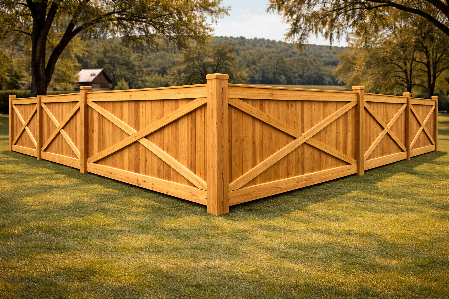 X-Style and ranch-style fencing look for Ball Ground properties