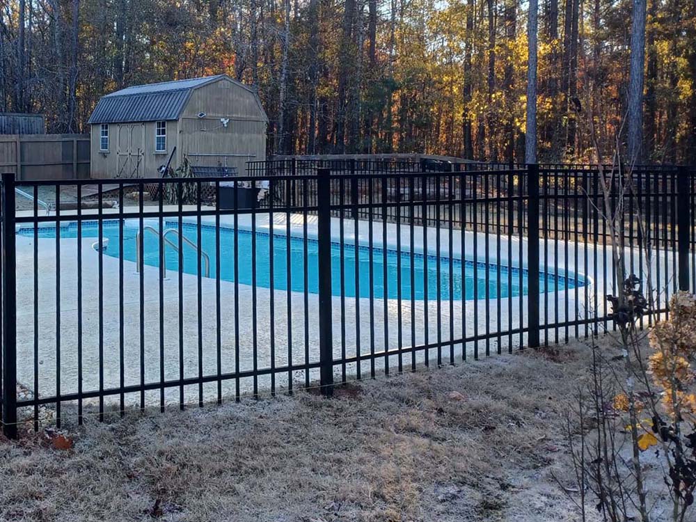 Aluminum fence installation for pool and backyard safety in Georgia