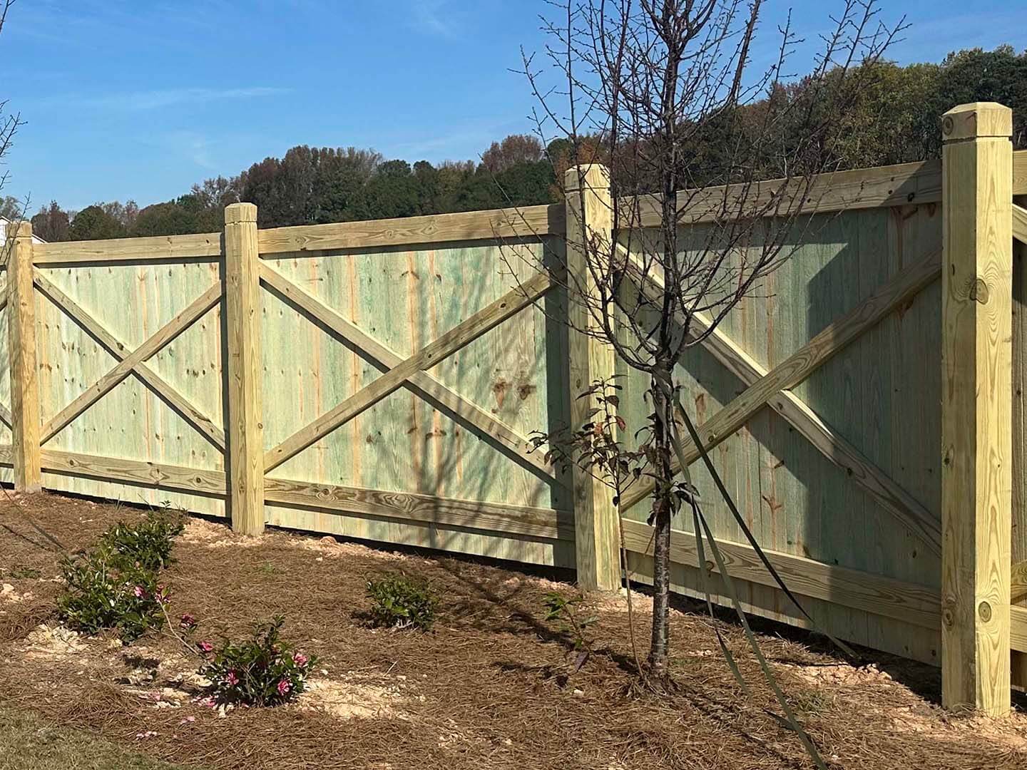 wood privacy fence installed in the Newnan and Fayette service area