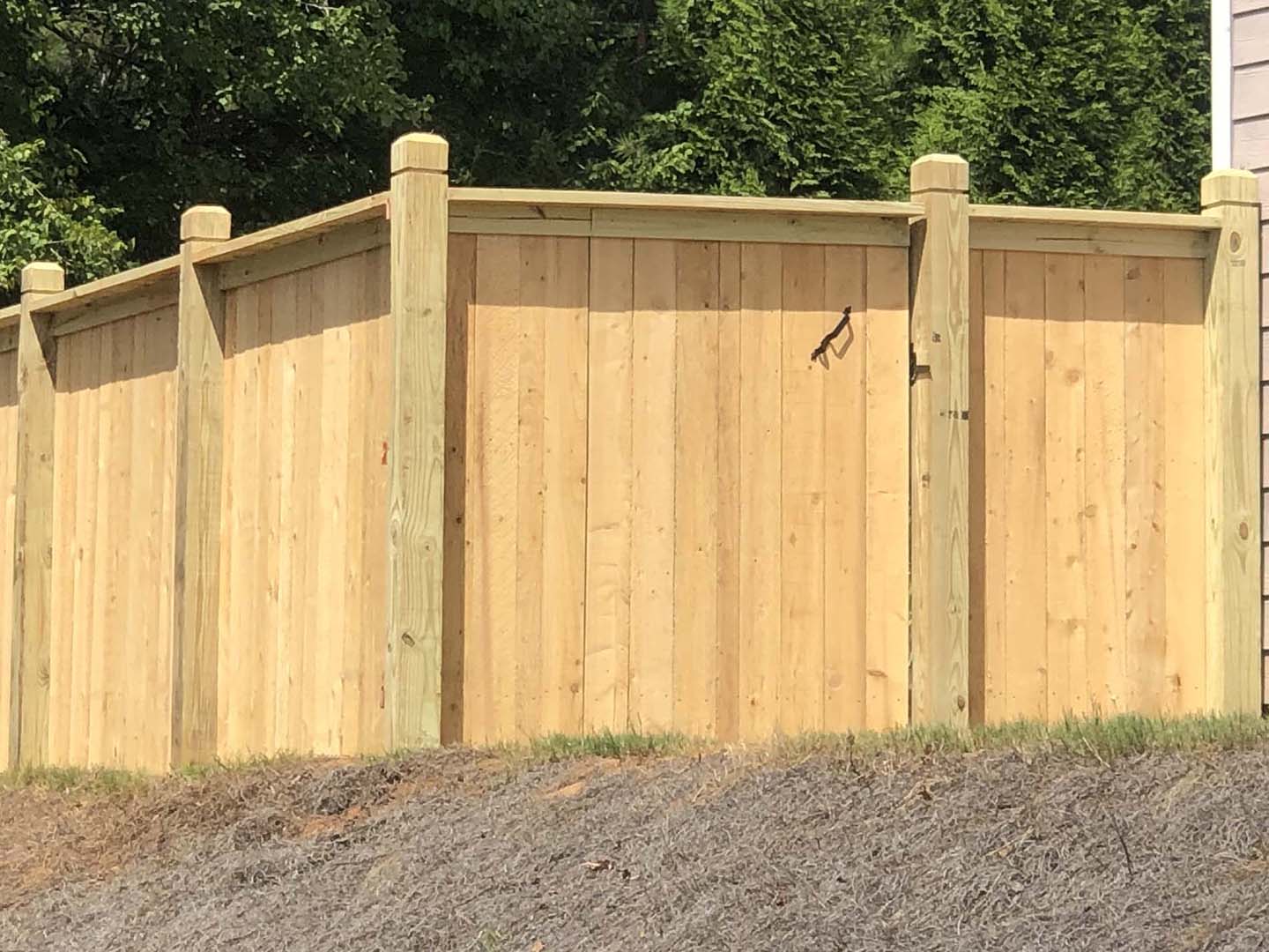 post and rail wood fence installed in Ball Ground, Georgia