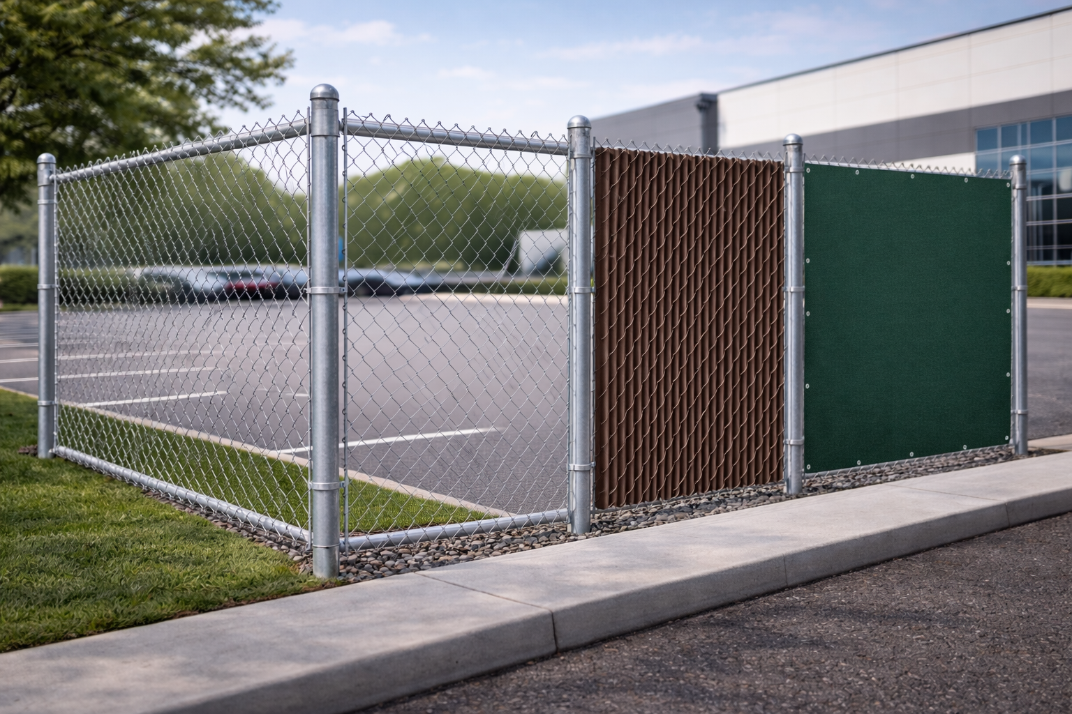 Chain link fence privacy options