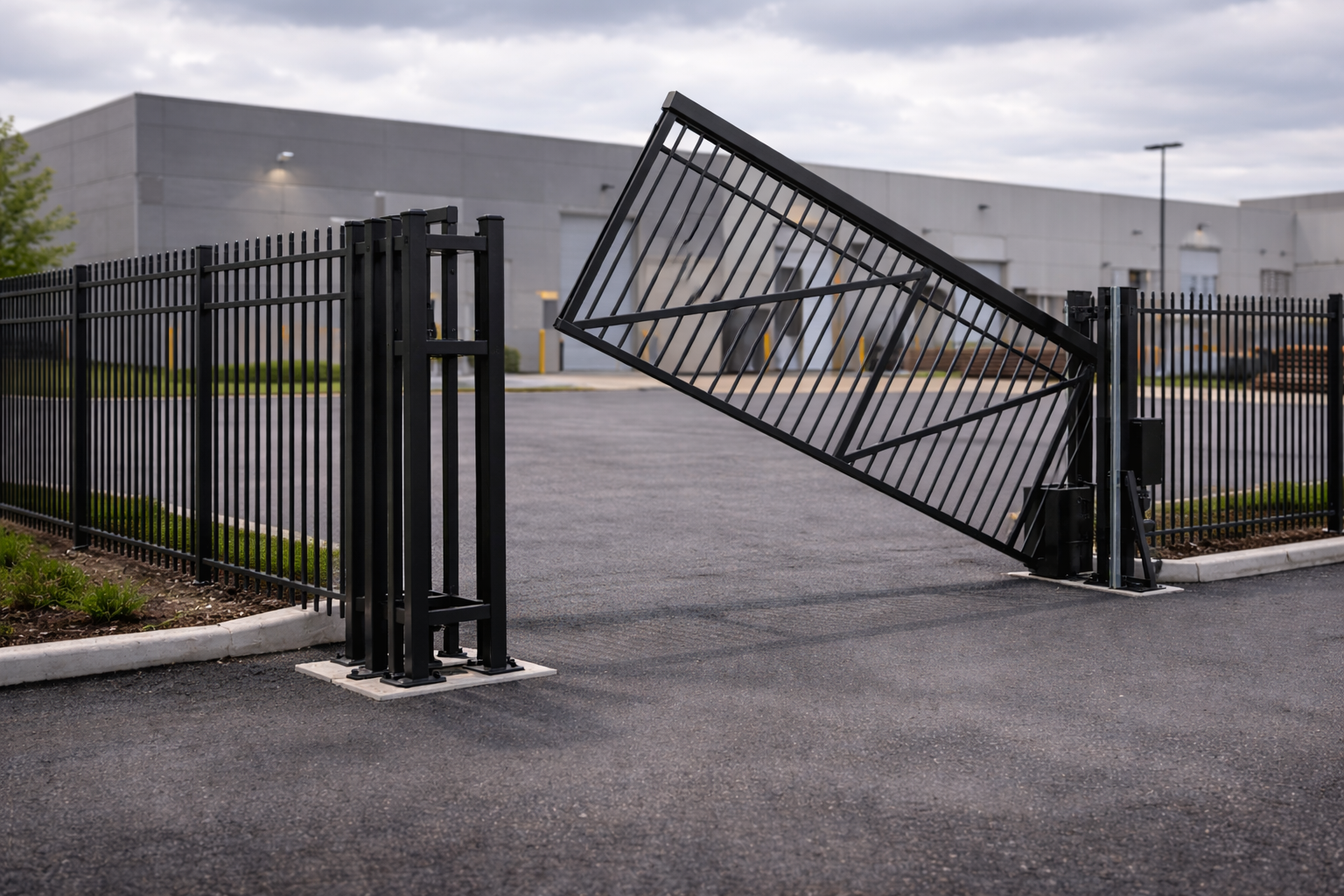 Commercial vertical pivot gate