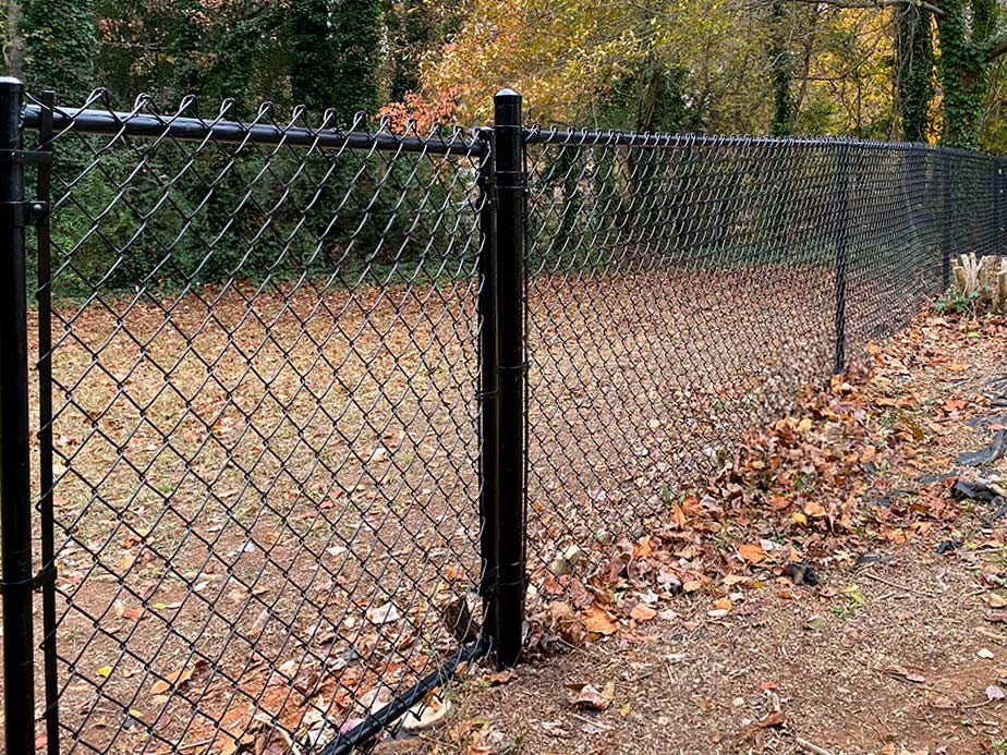 Residential chain Link fence in North Georgia