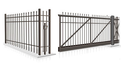 Commercial V-track slide gate installation company in  Peachtree City Georgia