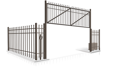 Commercial vertical lift gate installation company in  Peachtree City Georgia