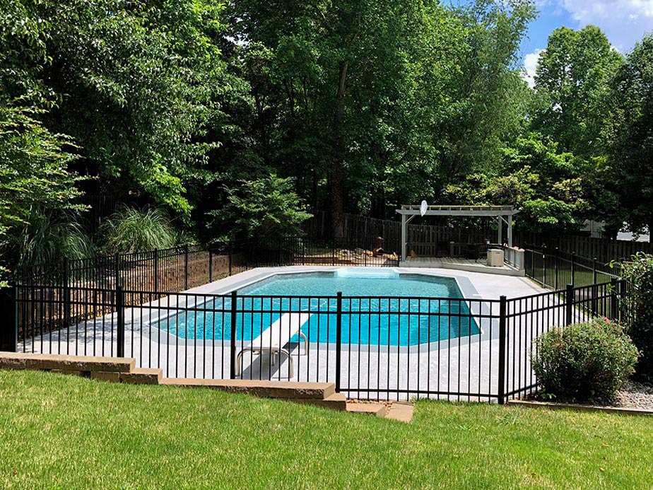 Pool Fence Example in Peachtree City Georgia