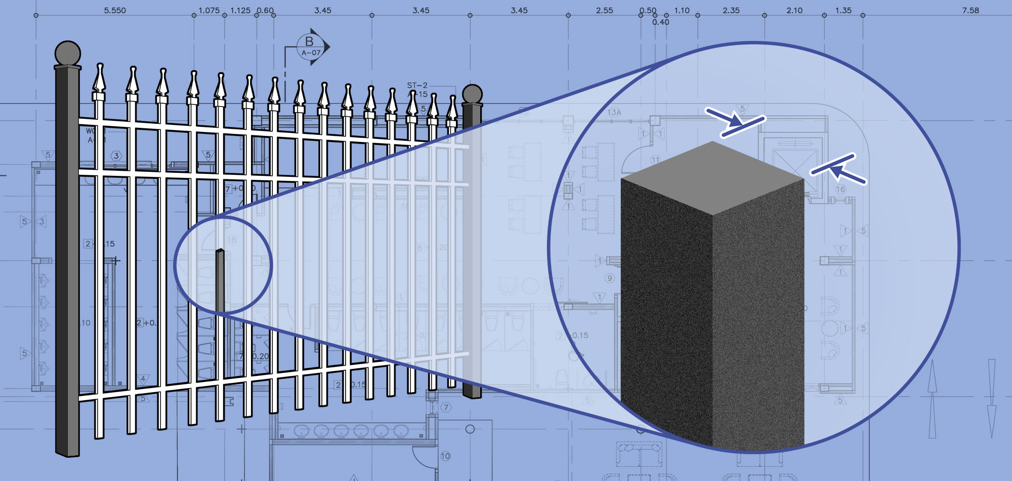 North Georgia Ornamental Steel fence Pickets installation company